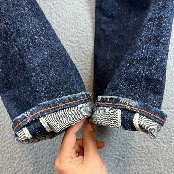 Ciano Farmer  Selvedge Denim Jeans Button Fly size 31x28 - Picture 9 of 12